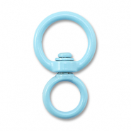 Appr&ecirc;ts color&eacute;s porte-cl&eacute;s rond Bleu clair