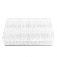 Pr&eacute;sentoir bijoux bo&icirc;te de rangement 24 cases Transparent