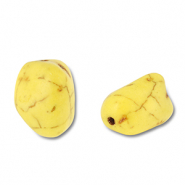 Perles en c&eacute;ramique irr&eacute;guli&egrave;res Jaune
