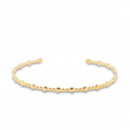 Bracelets en acier Inox jonc Dor&eacute;