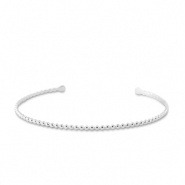 Bracelets en acier Inox jonc Argent&eacute;