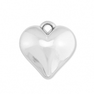 Pendentifs accroche-regard c&oelig;ur Argent&eacute;