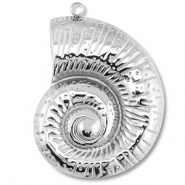 Breloques en acier Inox coquille Argent&eacute;
