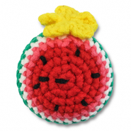 Past&egrave;que au crochet Rouge-blanc-vert