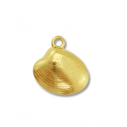 Breloques en acier Inox coquille Dor&eacute;