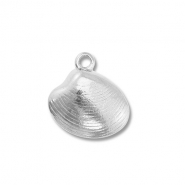 Breloques en acier Inox coquille Argent&eacute;
