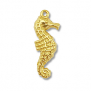 Breloques en acier Inox hippocampe Dor&eacute;