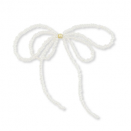 Pendentifs accroche-regard n&oelig;ud Transparent doublure argent&eacute;-dor&eacute;