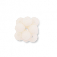 Pendentifs facett&eacute;es fleur P&ecirc;che nude