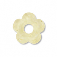 Perles en verre fleur Jaune