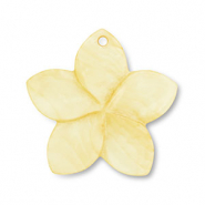 Breloque coquillage fleur Jaune