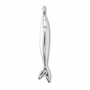 Breloques en m&eacute;tal DQ poisson Argent&eacute; antique (sans nickel)