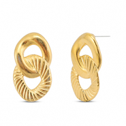 Appr&ecirc;ts en m&eacute;tal DQ boucles d'oreilles Dor&eacute; (sans nickel)