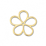 Breloques en m&eacute;tal DQ fleur Dor&eacute; (sans nickel)