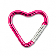 Appr&ecirc;ts color&eacute;s porte-cl&eacute;s coeur Rose magenta brillant