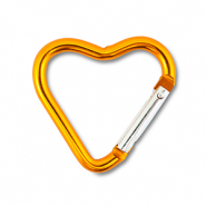 Appr&ecirc;ts color&eacute;s porte-cl&eacute;s coeur Orange clair brillant