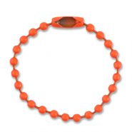 Appr&ecirc;ts color&eacute;s cha&icirc;ne &agrave; billes avec fermoir Orange fonc&eacute;