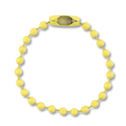 Appr&ecirc;ts color&eacute;s cha&icirc;ne &agrave; billes avec fermoir Jaune clair