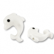 Perles en c&eacute;ramique dauphin Blanc