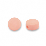 Perles acryliques disque Orange p&ecirc;che