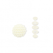 Perles acryliques effet perl&eacute; Blanc cass&eacute;