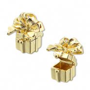 Breloques en laiton Eco-brass&reg; m&eacute;daillon cadeau Dor&eacute;