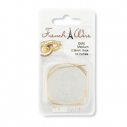Beadsmith French wire medium 0.9mm Dor&eacute;