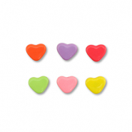 Perles en m&eacute;tal &eacute;maill&eacute;e c&oelig;ur Multicolore