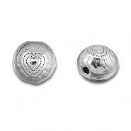 Perles en acier Inox rond Argent&eacute;