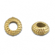 Perles en acier Inox spacer 8mm Dor&eacute;