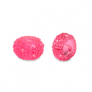 Perles en r&eacute;sine rondelles 10mm Rose