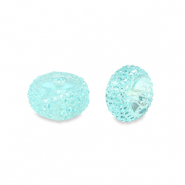 Perles en r&eacute;sine rondelles 6mm Bleu clair