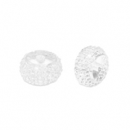 Perles en r&eacute;sine rondelles 6mm Transparent