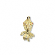 M&eacute;tal TQ laiton breloques poisson Dor&eacute;-orange