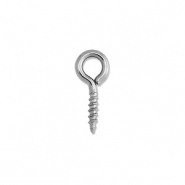 Appr&ecirc;ts en acier Inox vis avec boucle Argent&eacute;