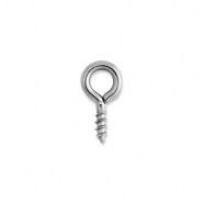 Appr&ecirc;ts en acier Inox vis avec boucle Argent&eacute;