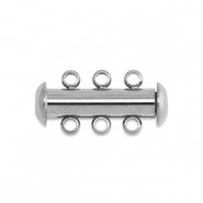 Appr&ecirc;ts en acier Inox fermoir aimant&eacute; multi-cha&icirc;nes Argent&eacute;