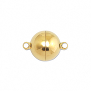 Appr&ecirc;ts en acier Inox fermoir aimant&eacute; balle 6mm Dor&eacute;