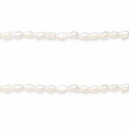 BQ Perles d'eau douce nugget  6x4mm Blanc naturel