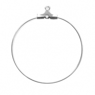 Appr&ecirc;ts en acier Inox supports boucles d'oreilles cr&eacute;oles Argent&eacute;