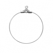 Appr&ecirc;ts en acier Inox supports boucles d'oreilles cr&eacute;oles Argent&eacute;
