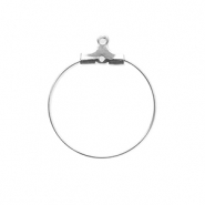 Appr&ecirc;ts en acier Inox supports boucles d'oreilles cr&eacute;oles Argent&eacute;