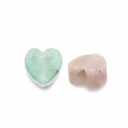 Pierres naturelles perles Quartz c&oelig;ur Multicolore