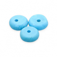 Pierres naturelles perles Magn&eacute;site rondelles Bleu