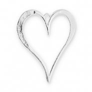 Pendentifs accroche-regard coeur Argent&eacute;
