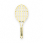 Pendentifs accroche-regard raquette de tennis Dor&eacute;