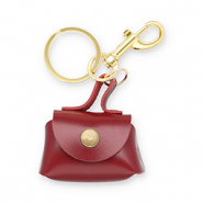Porte-cl&eacute;s sac &agrave; main Rouge rouille-dor&eacute;