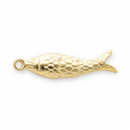 Breloques en acier Inox poisson Dor&eacute;