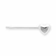 Accessoires pour cheveux epingle &agrave; cheveux coeur Argent&eacute;