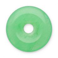 Pierres naturelles pendentifs Agate donut 16mm Vert